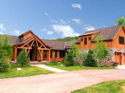 Exterior of Woody Creek mountain estate absolute auction.
